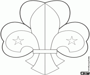 kolorowanka Skautingu logo, fleur-de-lis