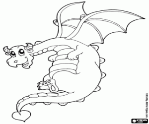 kolorowanka Skrzydlaty smok