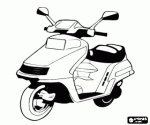 kolorowanka Skuter Motocykl