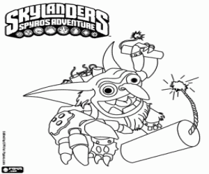 kolorowanka Skylander Boomer z dynamitem