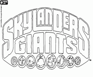 kolorowanka Skylanders Giants logo