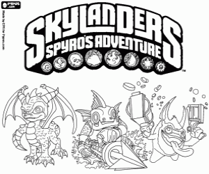kolorowanka Skylanders: przygody Spyro