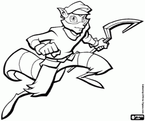 kolorowanka Sly Cooper, cwany złodziej