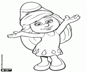 kolorowanka Smerfetka zostaje porwany przez Gargamel