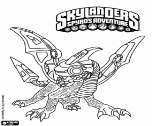 kolorowanka Smok robota Skylander Drobot