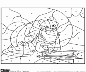 kolorowanka Smok Szczerbatek, przez numery