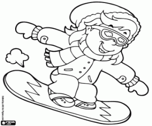kolorowanka Snowboard