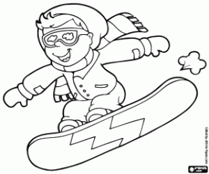 kolorowanka Snowboarder