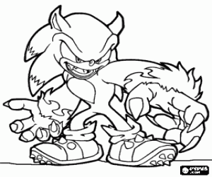 kolorowanka Sonic the Werehog