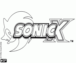 kolorowanka Sonic X logo