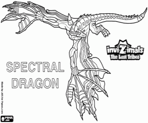 kolorowanka Spectral Dragon, Invizimals Zaginione Plemiona