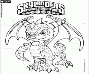 kolorowanka Spyro Skylanders puzzle