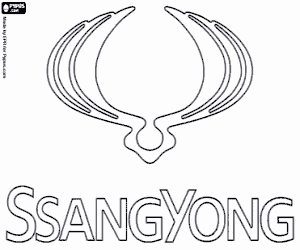 kolorowanka SsangYong logo