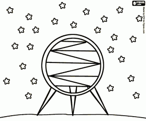 kolorowanka Stacji kosmicznej na planecie