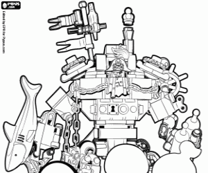 kolorowanka Stalowobrody, postać w filmie Lego Przygoda