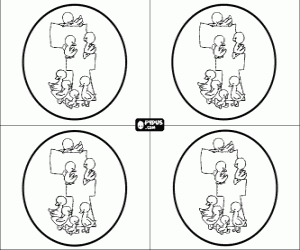 kolorowanka Strona karty dla siedmiu urodziny