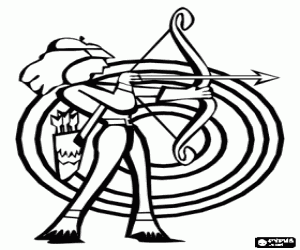 kolorowanka Strzelec obok celu