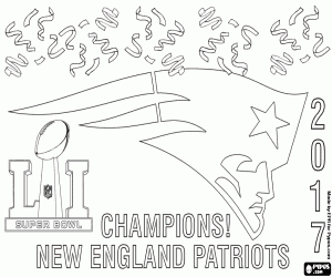 kolorowanka Super Bowl New England Patriots