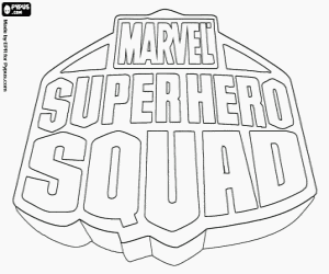 kolorowanka Super Hero Squad logo