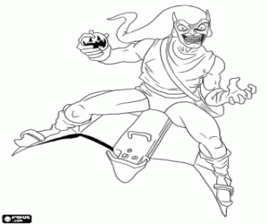 kolorowanka Super złoczyńcą Zielony Goblin