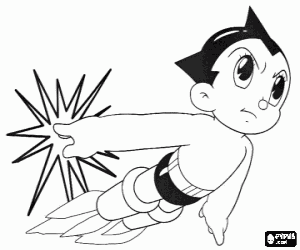 kolorowanka Supermocarstw Astro Boy