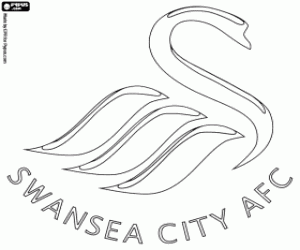 kolorowanka Swansea City logo