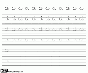 kolorowanka Sylaba CI napisać