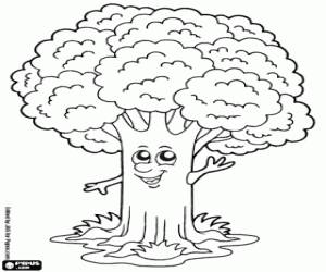 kolorowanka Szczęśliwe drzewo