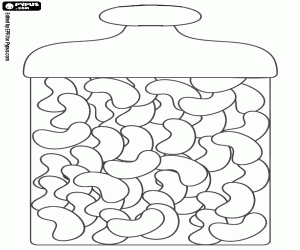 kolorowanka Słoik z traktuje jak fasola