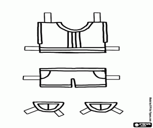 kolorowanka T-shirt i spodnie na lato
