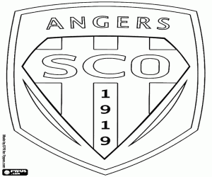 kolorowanka Tarcza z Angers SCO