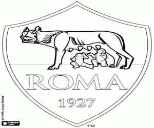 kolorowanka Tarcza ASRoma