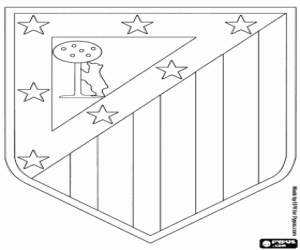 kolorowanka Tarcza Atlético Madryt