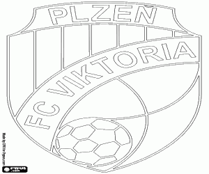 kolorowanka Tarcza z FC Viktoria Plzeň