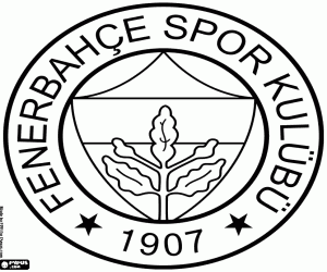kolorowanka Tarcza z Fenerbahçe SK