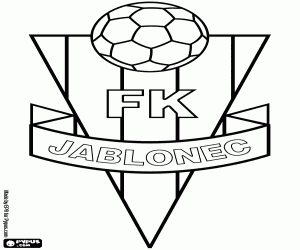 kolorowanka Tarcza z FK Jablonec