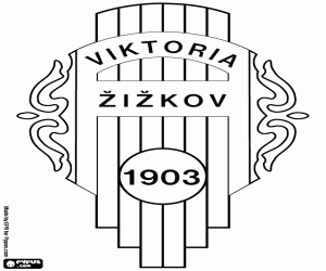 kolorowanka Tarcza z FK Viktoria Žižkov