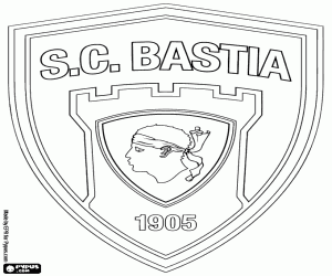 kolorowanka Tarcza z SC Bastia