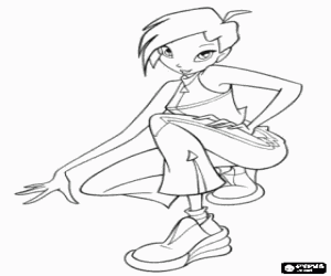 kolorowanka Tecna, bajki Winx Club