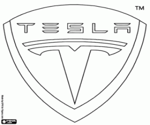 kolorowanka Tesla Motors emblemat