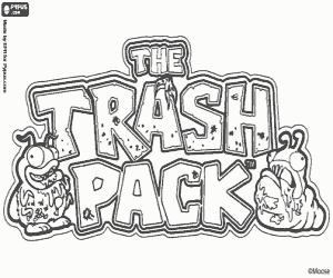 kolorowanka The Trash Pack logo