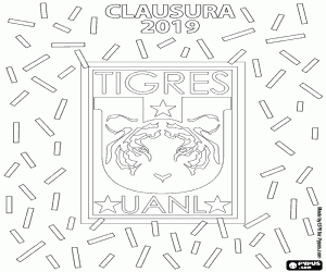 kolorowanka Tigres UANL, mistrz Clausura 2019