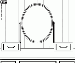 kolorowanka Toaletka z lustrem