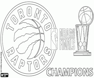 kolorowanka Toronto Raptors, Mistrzowie NBA 2019
