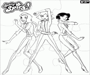 kolorowanka Totally Spies puzzle