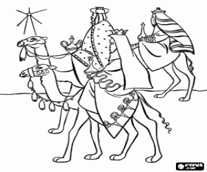 kolorowanka Trzej Królowie Królowie i gwiazdy