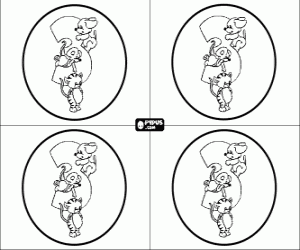 kolorowanka Trzy lata zaproszenia urodzinowe