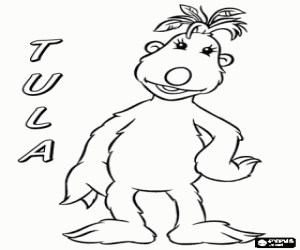 kolorowanka Tula mieszka w Hoobmobile z Iver i Groove