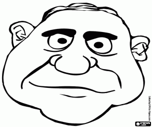 kolorowanka Twarz domniemanego przestępcy