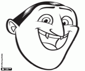 kolorowanka Twarz Drac wampira